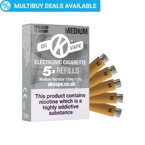 OK Cigalike E-Cig Refills - Tobacco Flavour - 12mg Medium - Pack Image