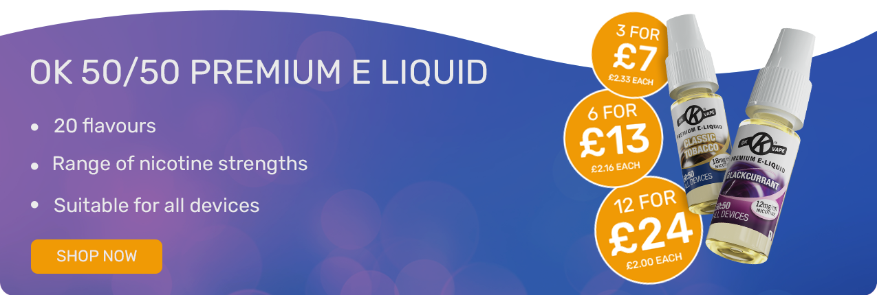 E Liquid banner with multibuy pricing