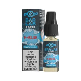 H-Blue 6mg E Liquid bottle and box from the BAR LAB e-liquid range by OK Vape