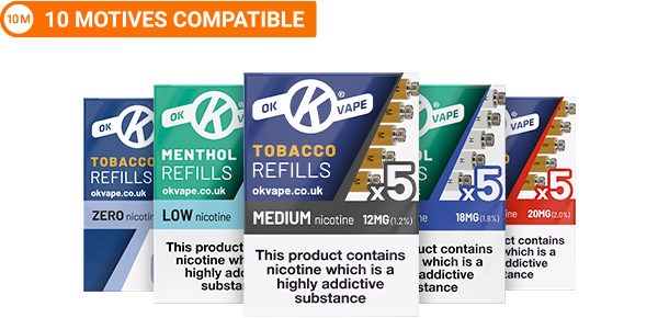 10 Motives Compatible Tobacco and Menthol Refills