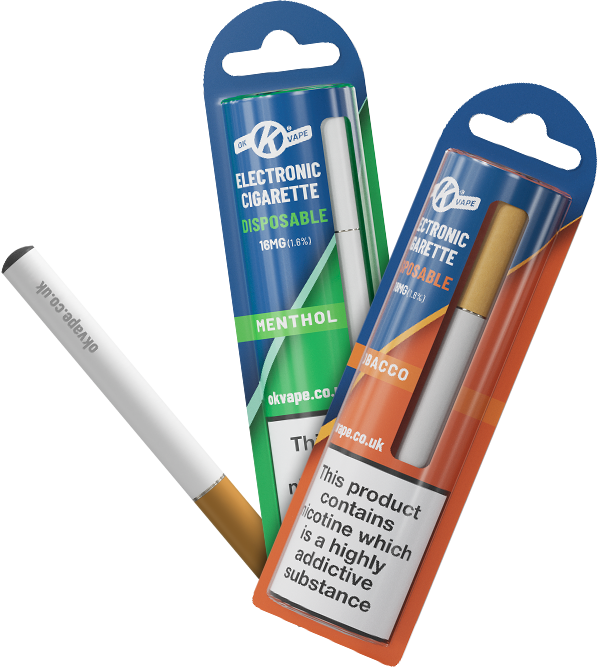 Cigalike Disposable in Tobacco and Menthol flavour