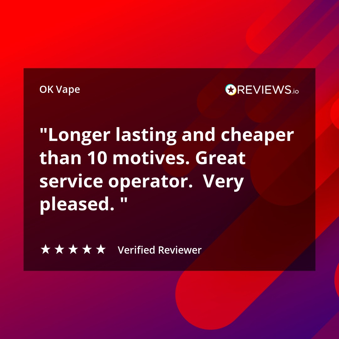Longer lasting and cheaper than 10 Motives - OK Vape Review