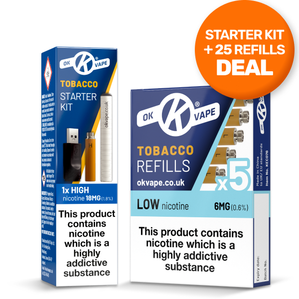 ok vape starter kit tesco OK Cigalike Starter Kit Bundle Tobacco