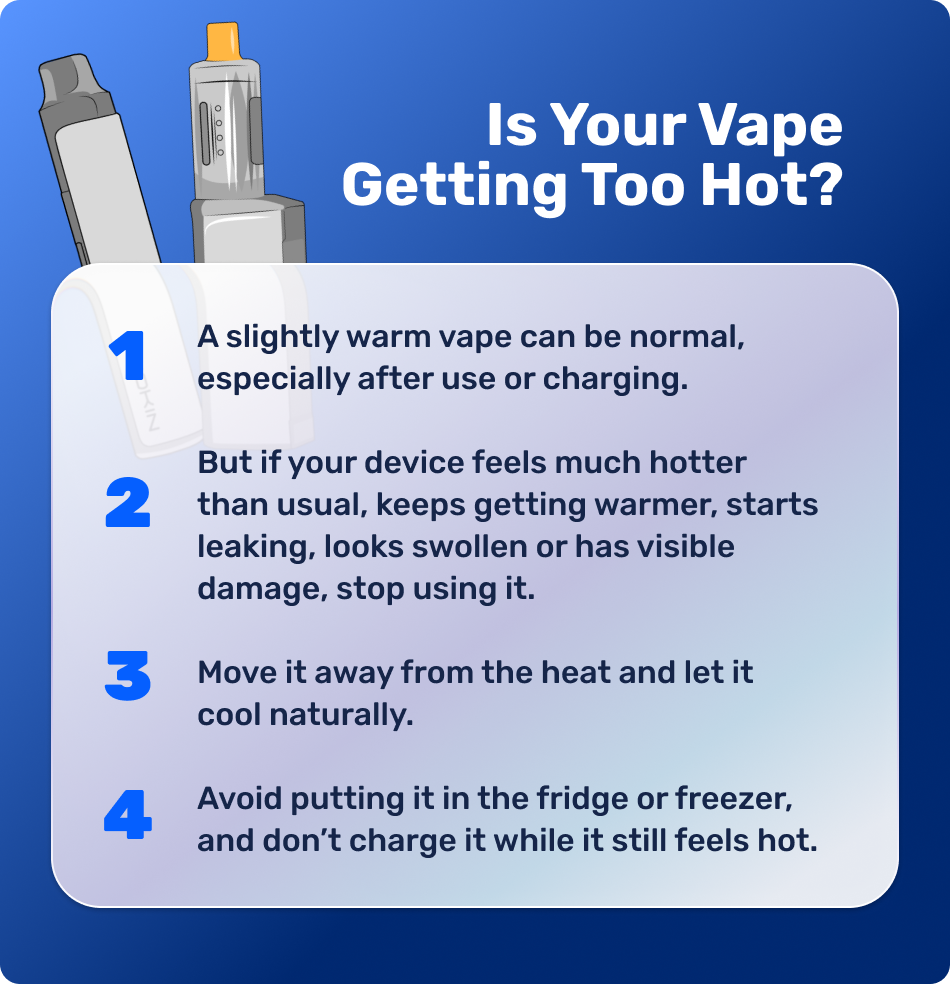 Is your vape getting too hot? - infographic